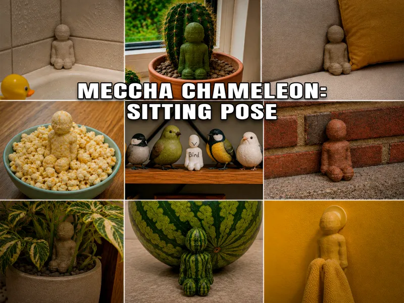 Meccha Chameleon: Sitting Pose Character