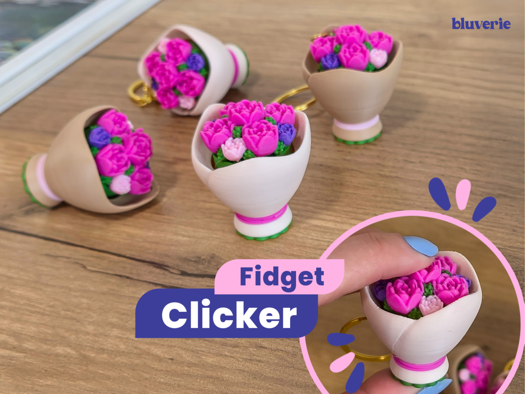 Spring Flower Bouquet Fidget Clicker