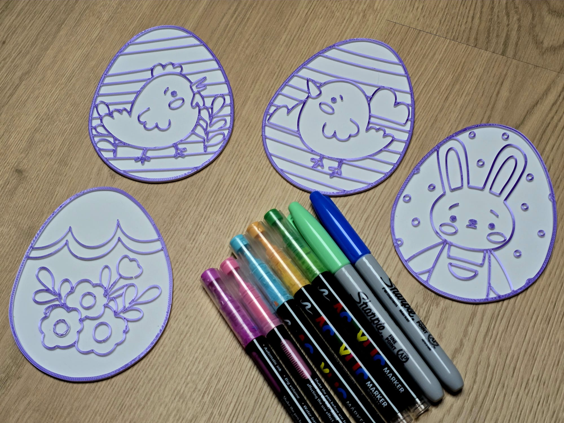 Ostern Easter Eggs Coloring Craft Creative Set 1