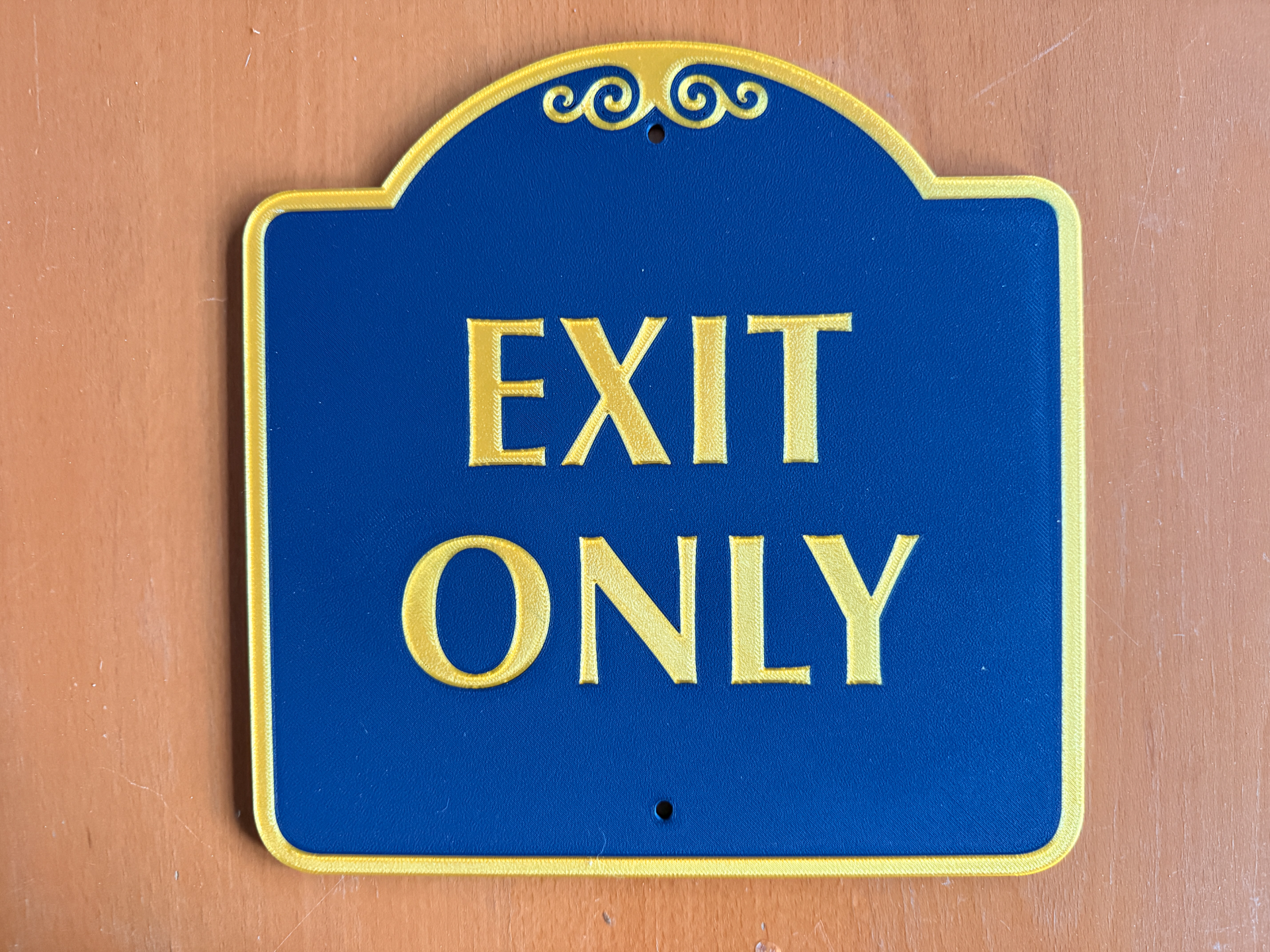 Decorative Exit Only Sign