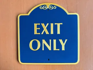 Decorative Exit Only Sign