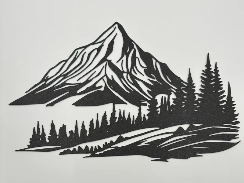 Mountain Forest Silhouette 