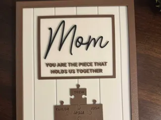 Mom Puzzle Piece Sign