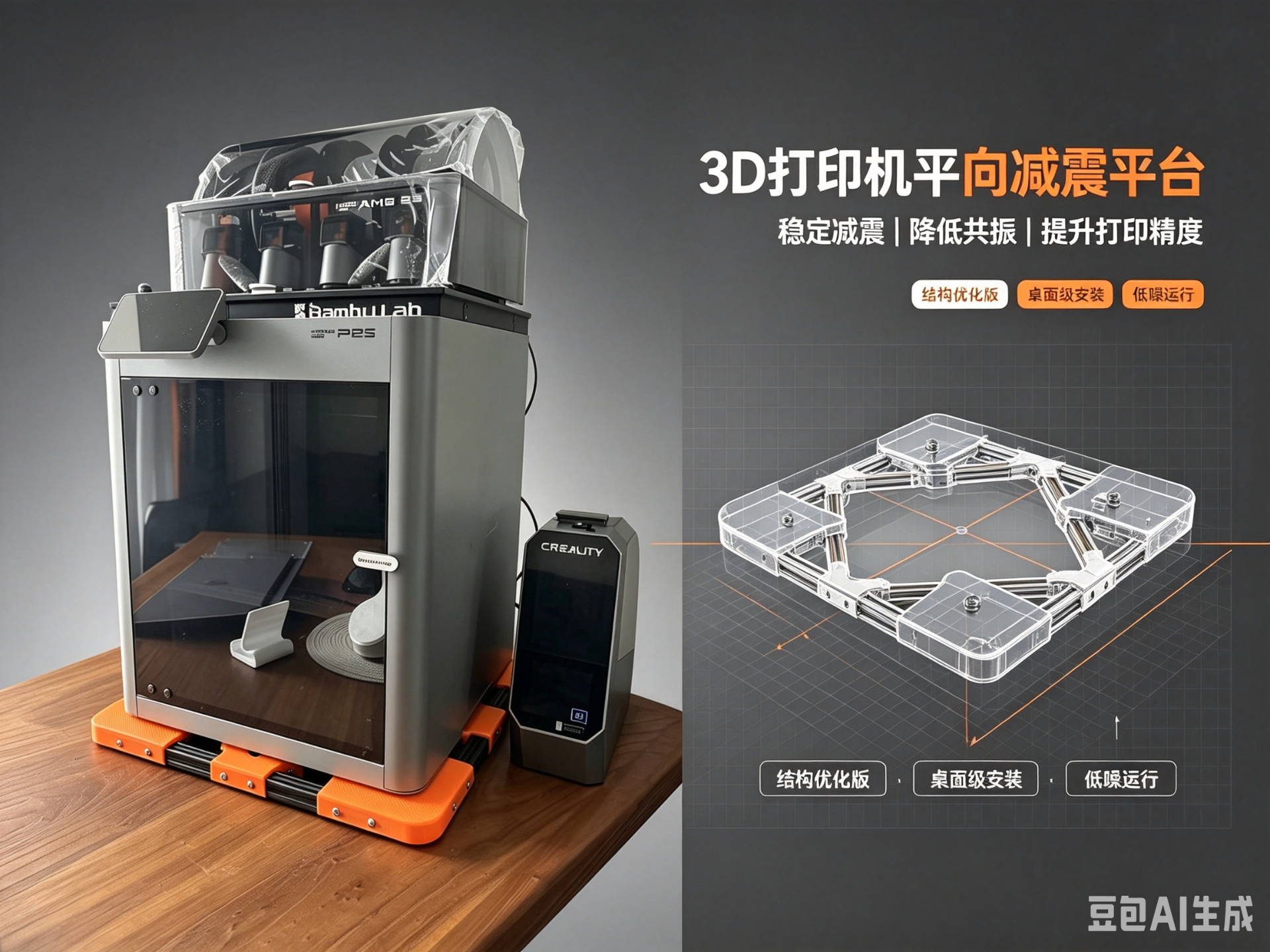 3D打印机平向减震平台