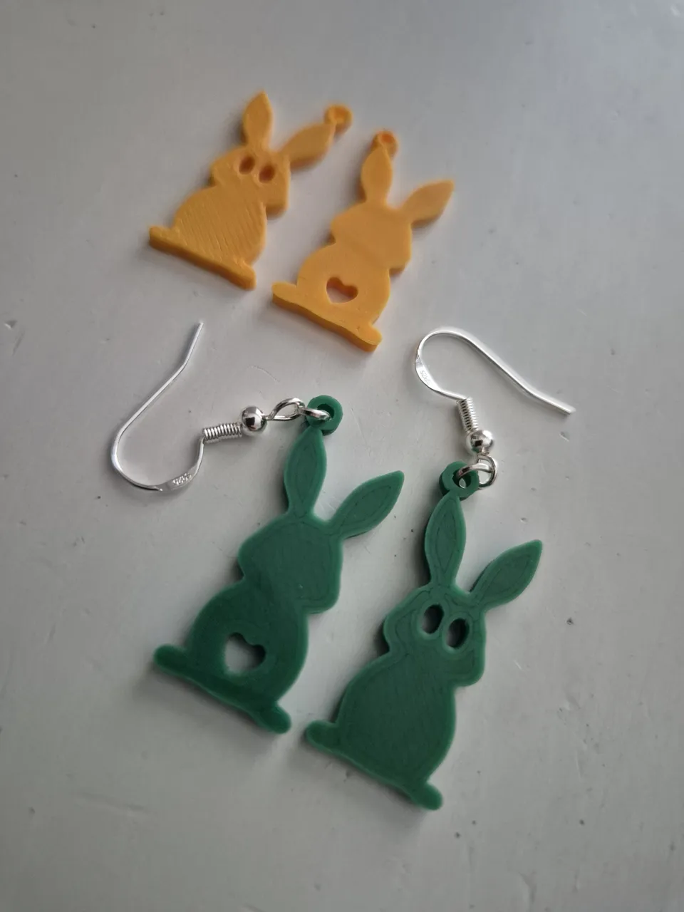 Bunnies Easter Earrings - quick print 5 minutes view 3