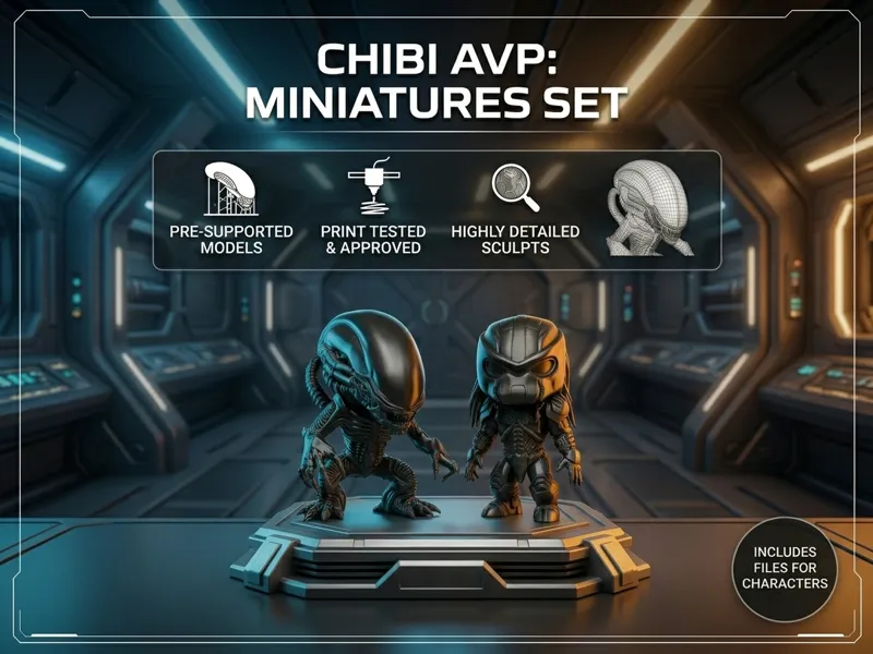 Chibi Miniature Alien VS Predator - AVP