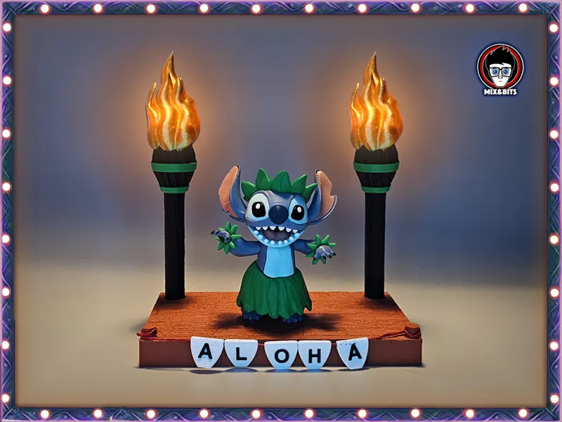 Fanart of Hula dancing Stitch!