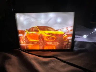 Honda Civic Type R Coloured Lithophane