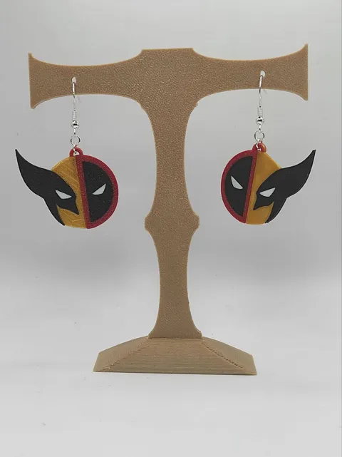 Deadpool & Wolverine earrings view 3