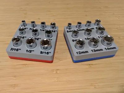 Magnetic Gridfinity Socket Trays