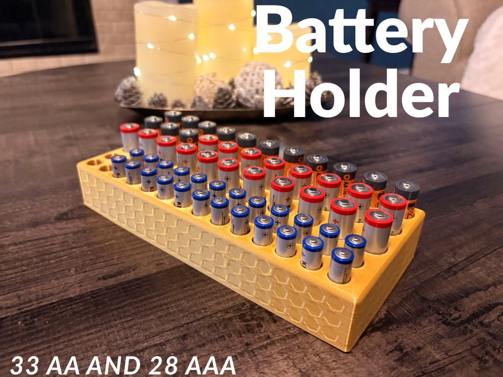 Hexagonal Geometry Battery Holder 