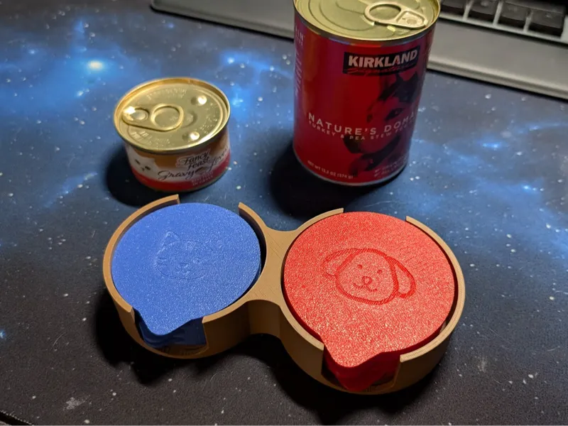 Pet Food Lids with Organizers