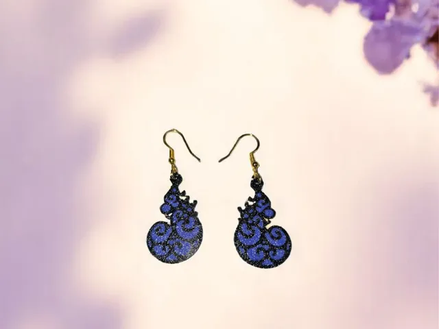 Abstract drop earrings