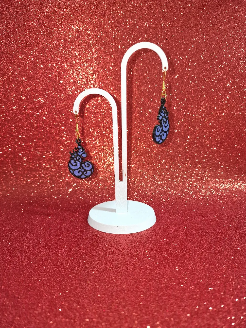 Abstract drop earrings view 3