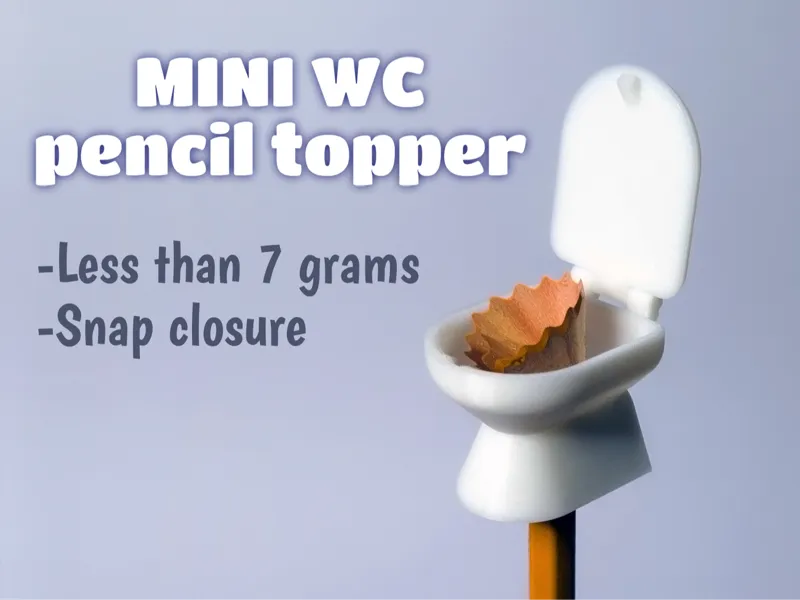 Mini WC pencil topper