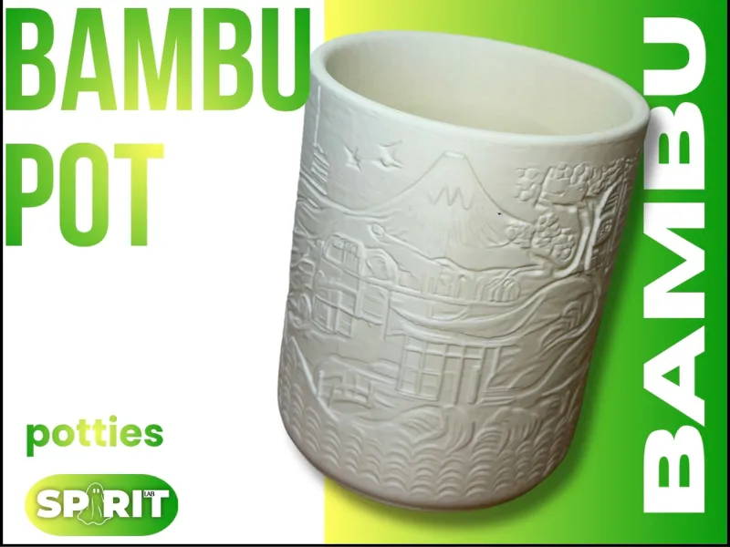 Bambu Pot - Zen Landscape Planter & Desk Organizer