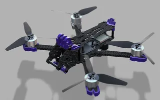 DarwinFPV BabyApe II ჩარჩოსა და აქსესუარების 3D მოდელი thumbnail 2