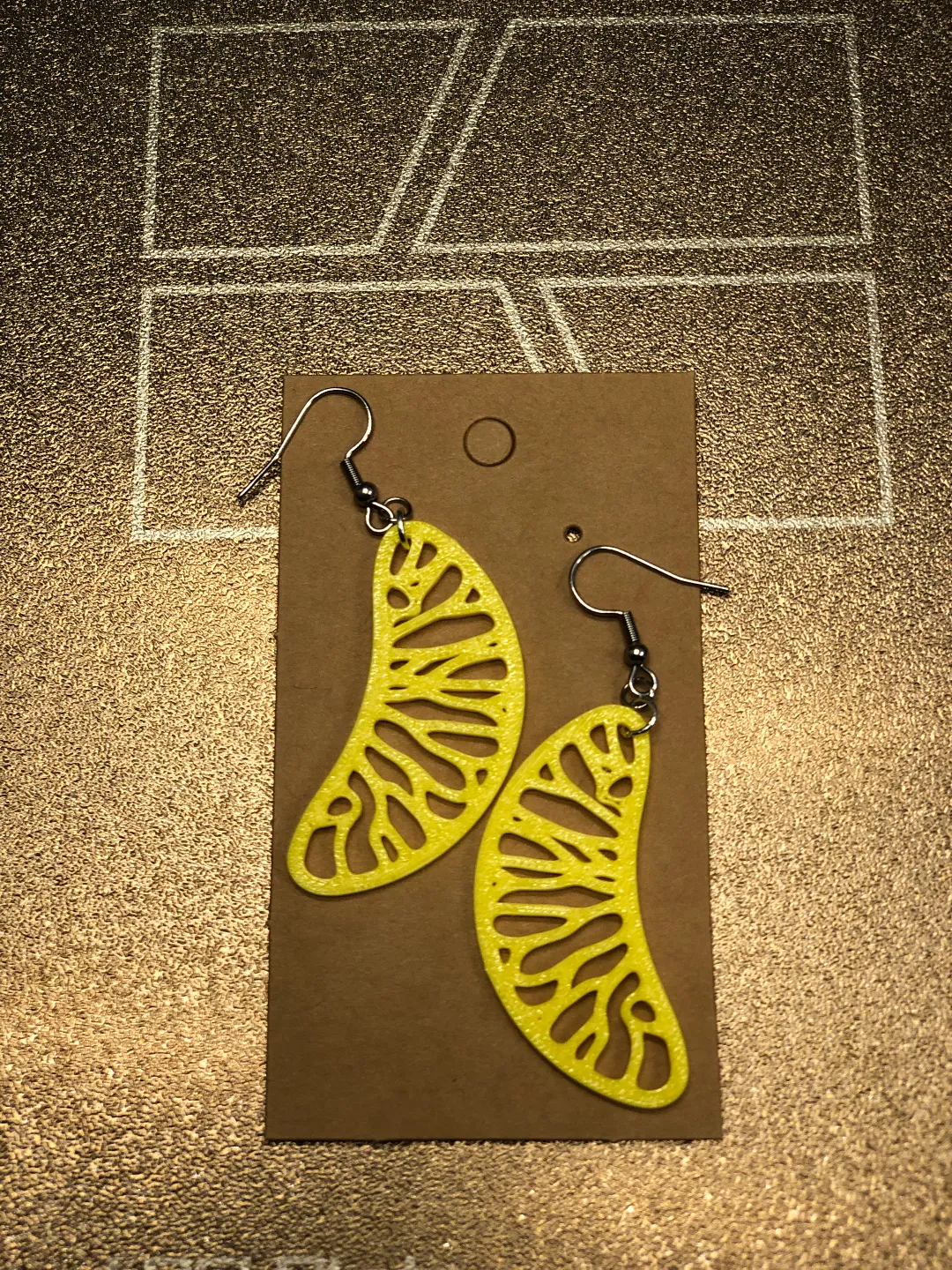 Orange slice earrings view 2