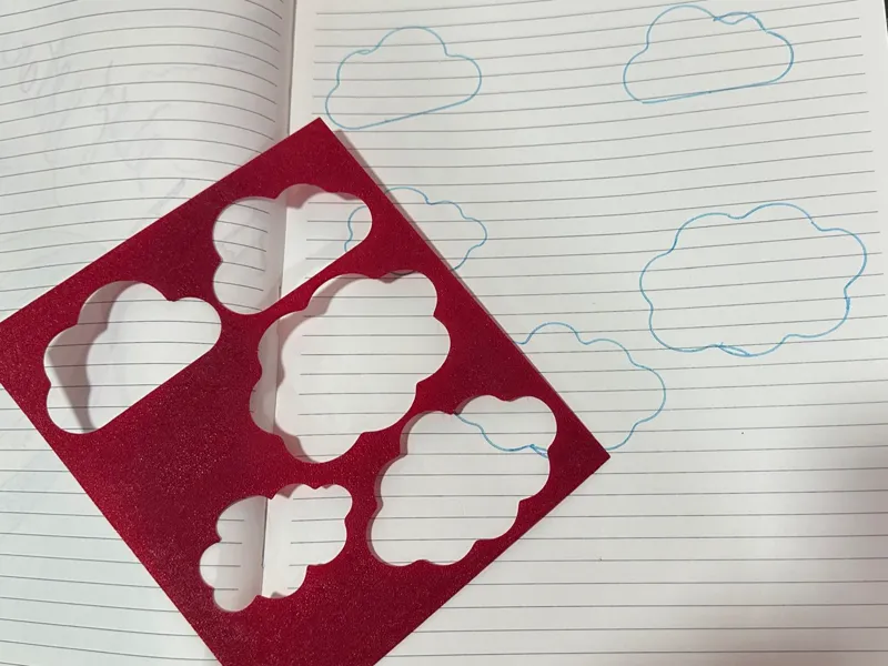Cloud Shape Stencil / Plantilla de Nubes – STL