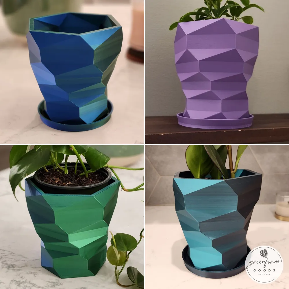 Low-Poly Twisting Planter - Free 3D Print Model - MakerWorld