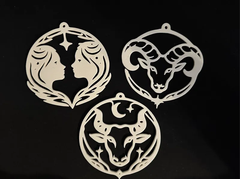 Zodiac Ornaments 3-Pack - Gemini Aries Taurus