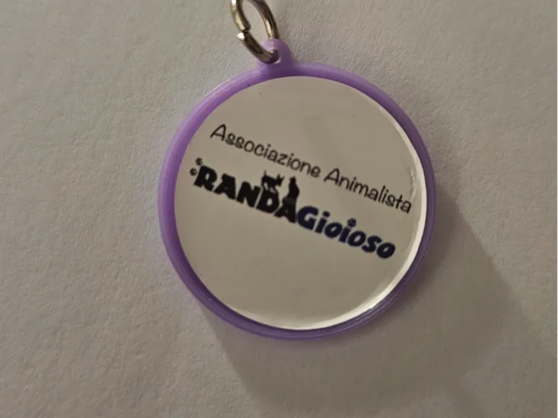 Porte-clés rond pour sticker 25 mm
