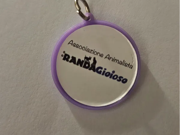Porte-clés rond pour sticker 25 mm