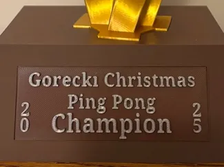 Ping Pong Trophy Base