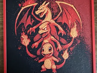 Charmander Evolution_HueForge_170x170mm