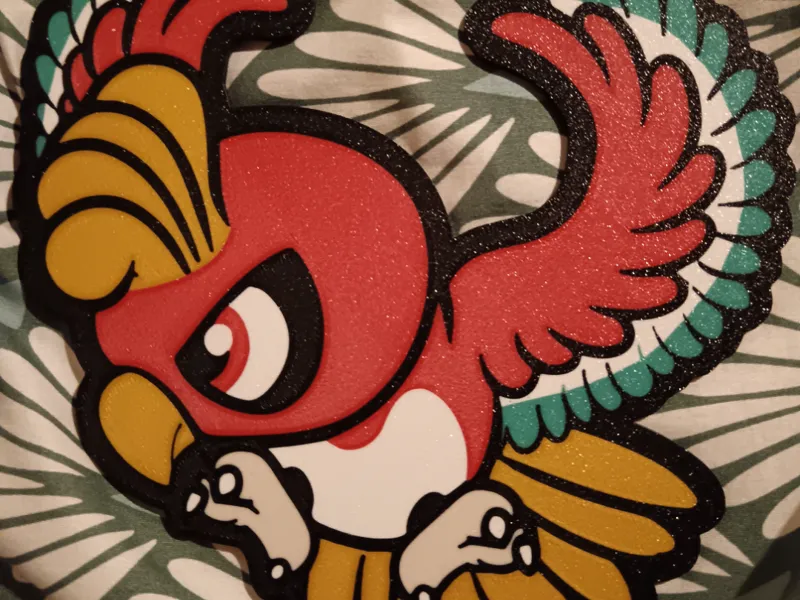 Décoration murale pokemon Ho-Oh chibi