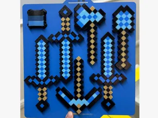 我的世界 Minecraft 钻石系列武器工具 钻石剑 钻石铲 钻石稿 钻石斧 玩具