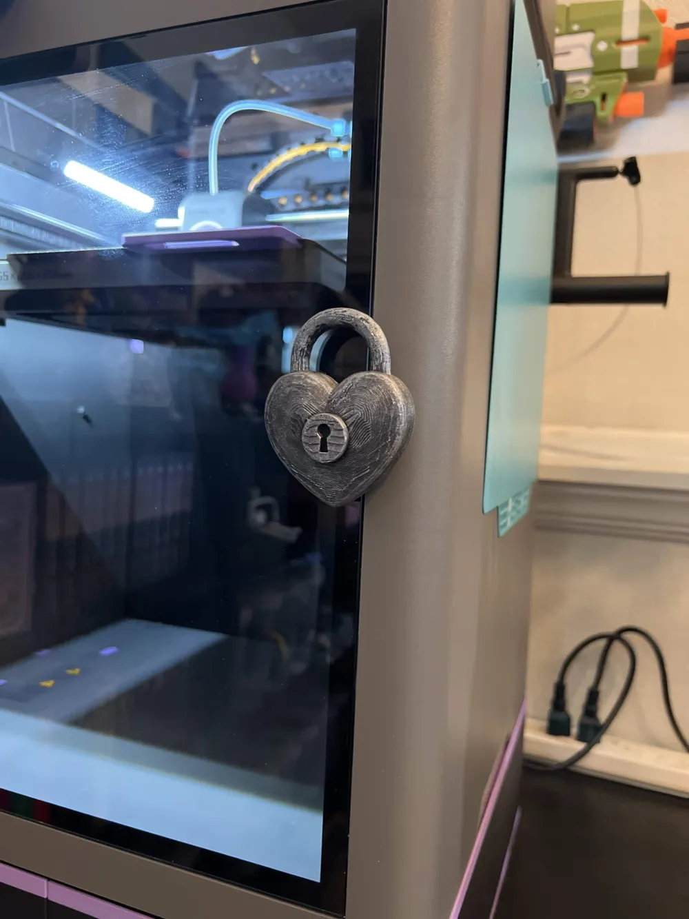 Lock Lab Studio Heart Lock Door Handle for Bambu Lab Printer - Free 3D Print Model ...