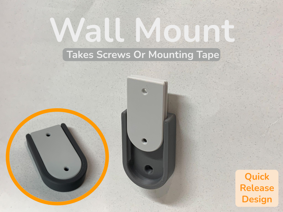 Wall Mount (Takes Screws Or Mounting Tape)