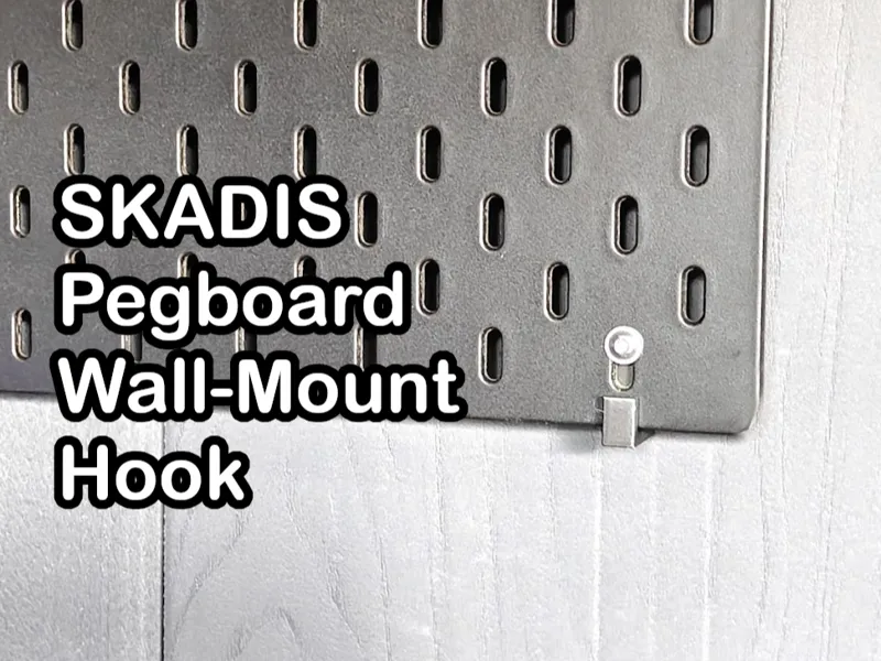 Wall Mount hooks for IKEA SKADIS Pegboard 