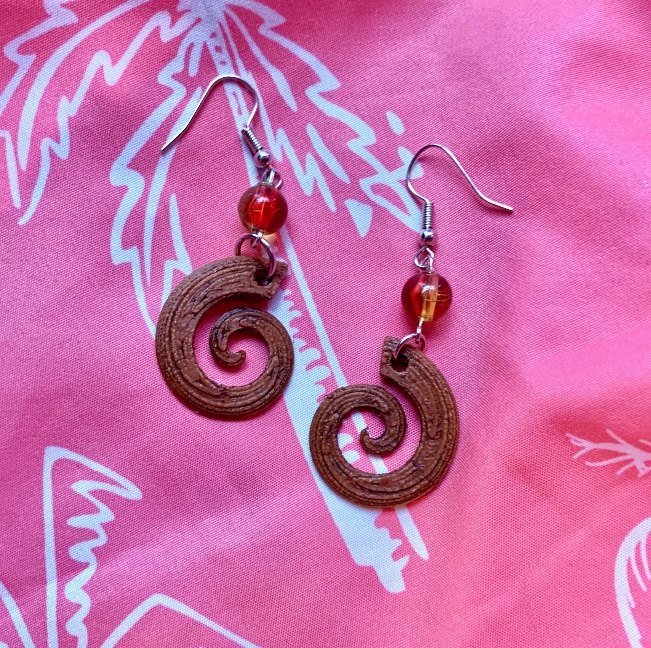 Spiral earrings view 2