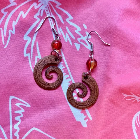 Spiral earrings view 2