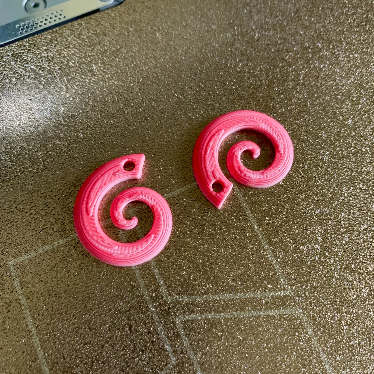 Spiral earrings view 3