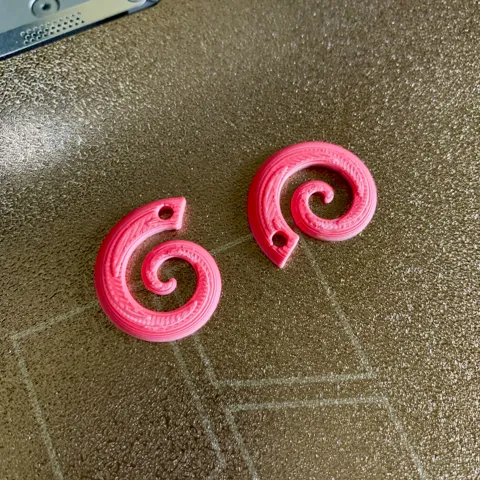 Spiral earrings view 3