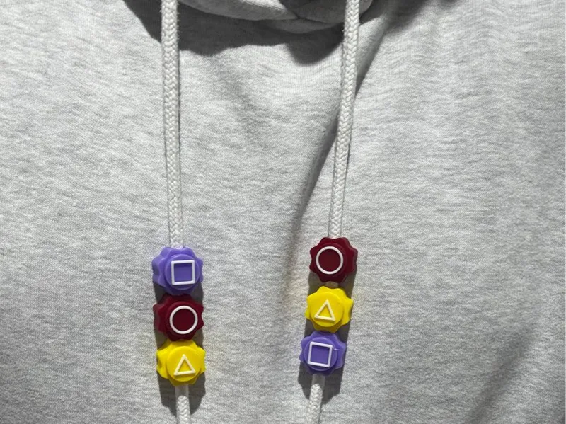 Gonggi Squid Game Hoodie Drawstring Beads_AMS