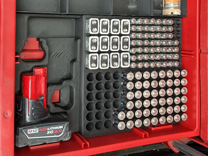 Milwaukee Packout 3 Drawer Insert Small Batteries