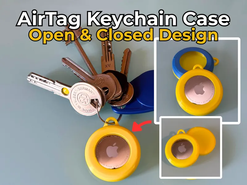 AirTag Keychain Case – Open & Closed Versions