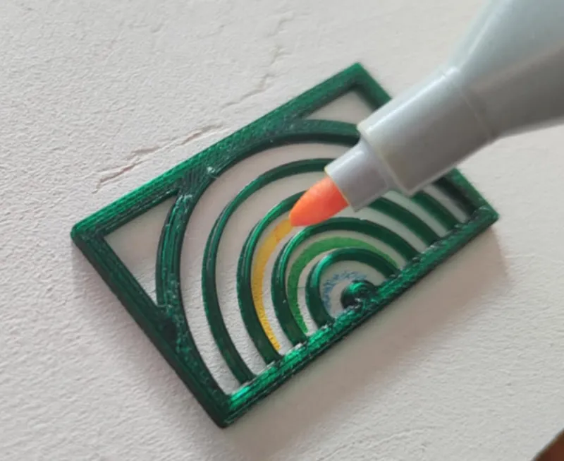 Simple rainbow drawing template
