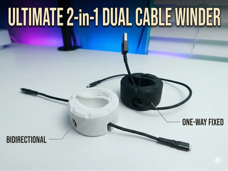 2-in-1 Dual Cable Winder 