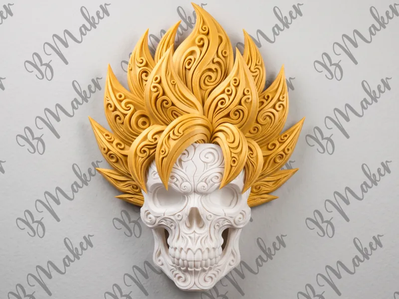 Goku SSJ2 calavera - Fan art - Dragon ball