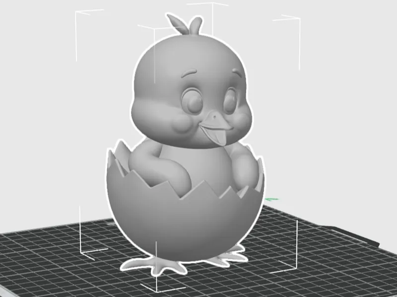 Easter chicken in a shell