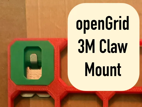 Fixation à clipser openGrid pour crochets 3M Claw