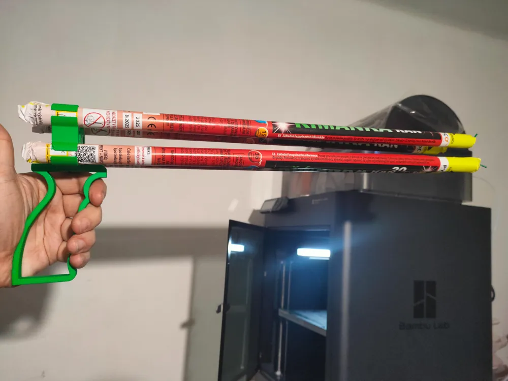 Roman Candle Quad Gun (Firework Handle) by Zetta Art MakerWorld