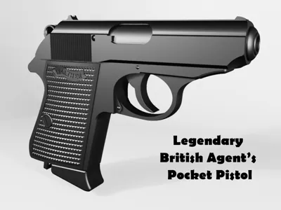 Legendary Agent's Pistol - James Bond Walther PPK - Free 3D Print
