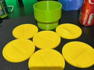 Super Mario Bro's Coin Coasters & Warp Tube Holder