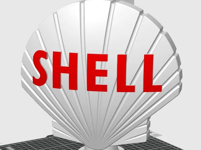 Retro Shell Gas Pump Globe